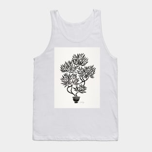 Black Bonsai Orange Tank Top